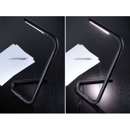 Paulmann 95424 - LED/4,5W Dimmbares Touch-Tischlicht FLEXLINK 5V/USB 4400 mAh Schwarz