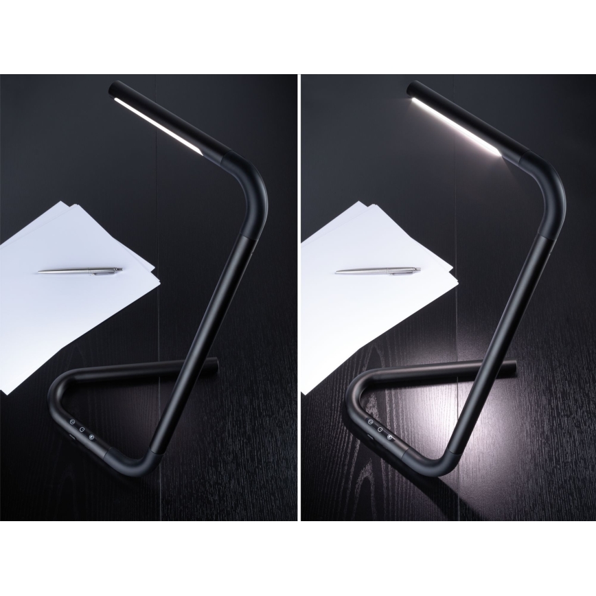 Paulmann 95424 - LED/4,5W Dimmbares Touch-Tischlicht FLEXLINK 5V/USB 4400 mAh Schwarz