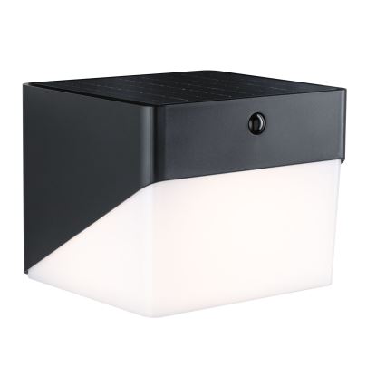 Paulmann 95746 - LED/2,3W IP44 Solar-Wandleuchte mit Sensor EILEEN 3,7/230V 4000 mAh schwarz
