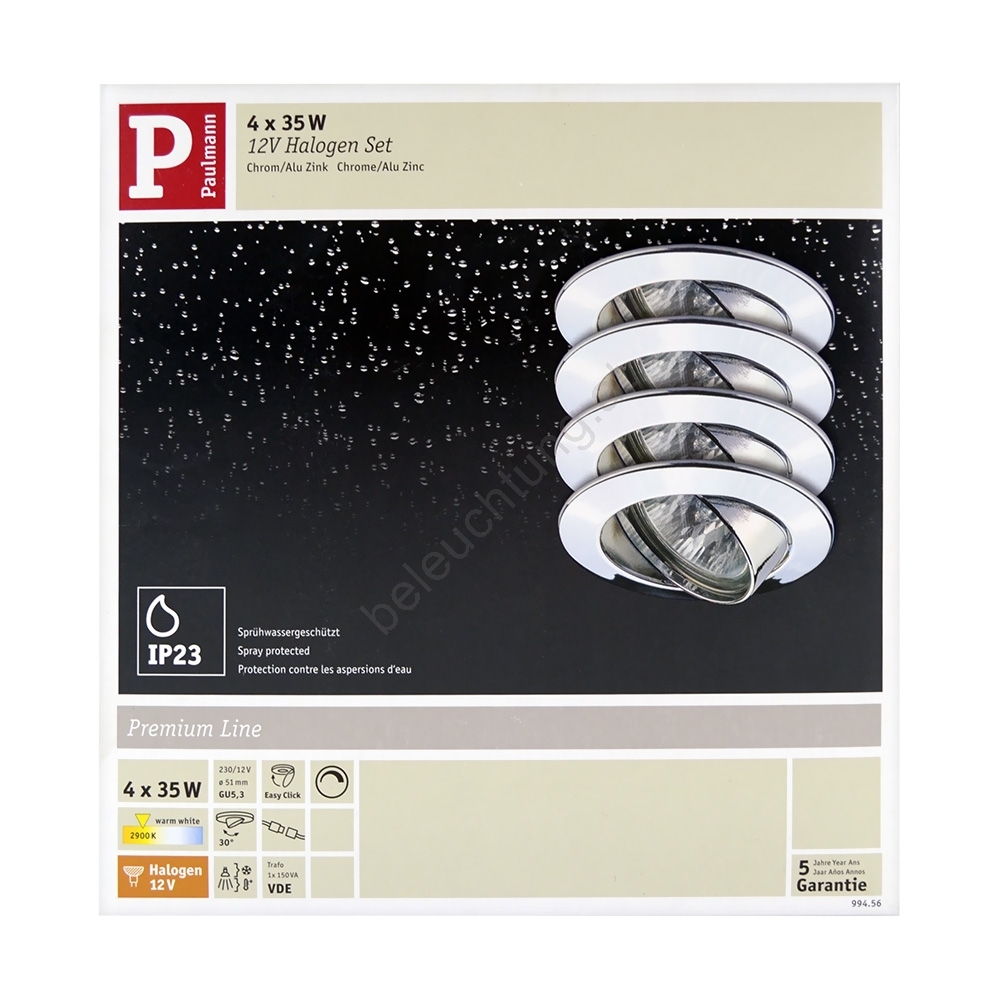 Paulmann 99456 - SET 4xGU5,3/35W Einbauleuchte PREMIUM ...