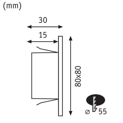 Paulmann 99495 - LED/1,2W Treppenleuchte EDGE 230V