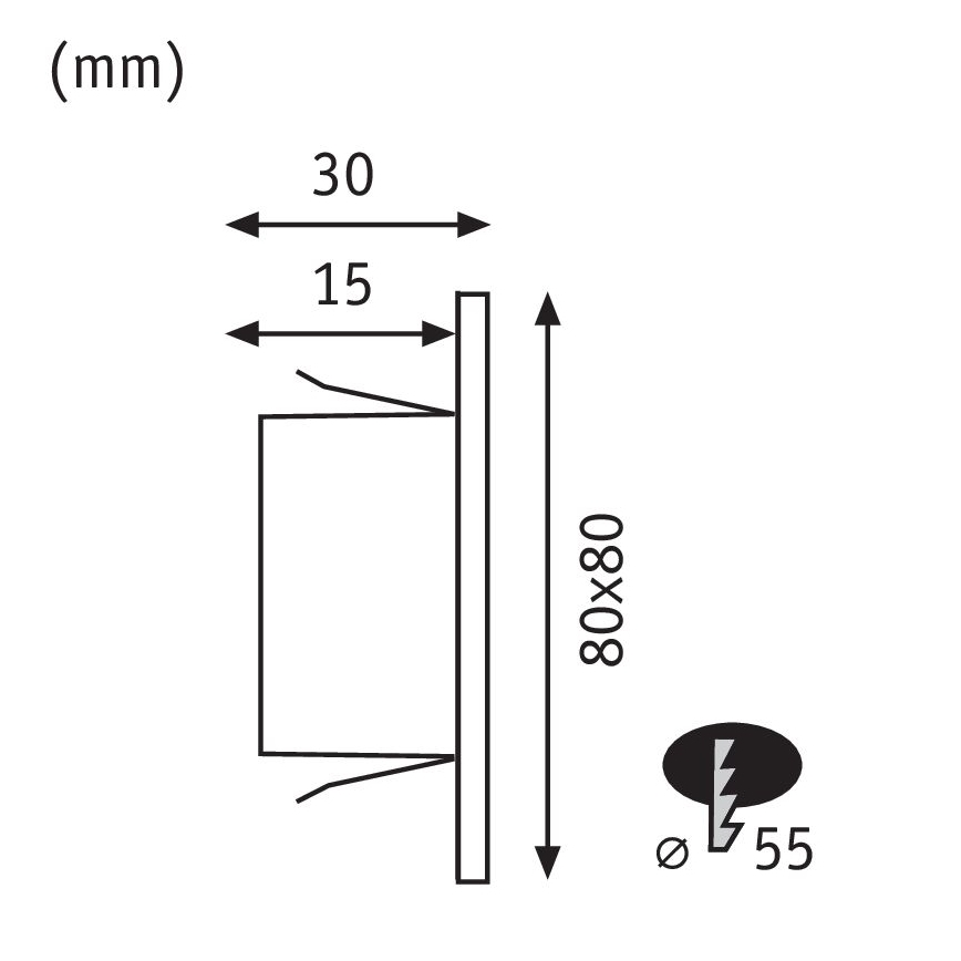 Paulmann 99495 - LED/1,2W Treppenleuchte EDGE 230V