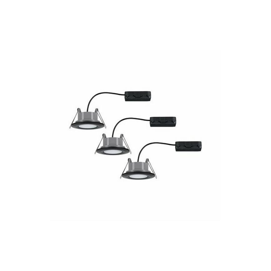 Paulmann 99991 - SET 3xLED/6W IP65 Badezimmer-Einbauleuchte CALLA 230V