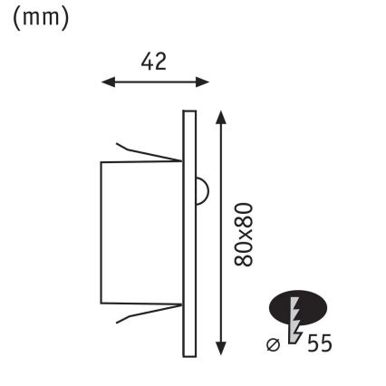 Paulmann  93134 - LED/1,2W Treppenleuchte mit Sensor EDGE 230V matt Chrom