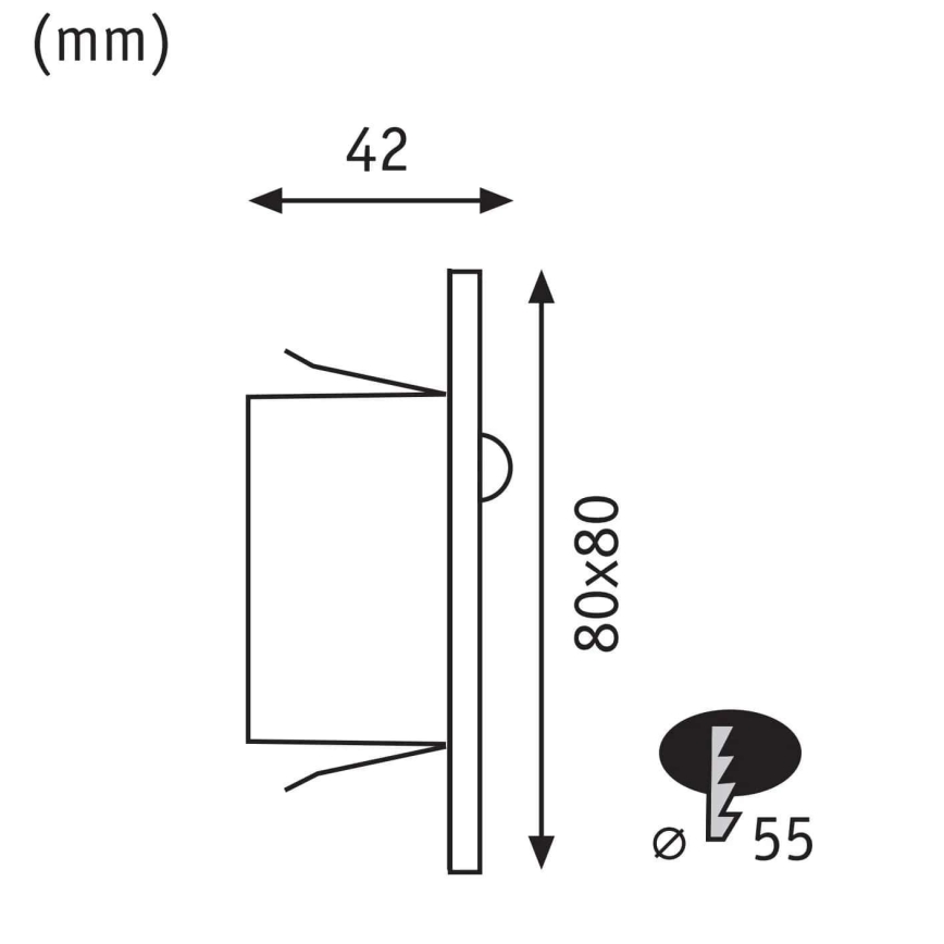 Paulmann  93134 - LED/1,2W Treppenleuchte mit Sensor EDGE 230V matt Chrom