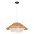 Pendelleuchte AFRICA mit Kabelaufhängung 1xE27/40W/230V Ø 50 cm braun/creme