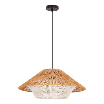 Pendelleuchte AFRICA mit Kabelaufhängung 1xE27/40W/230V Ø 50 cm braun/creme