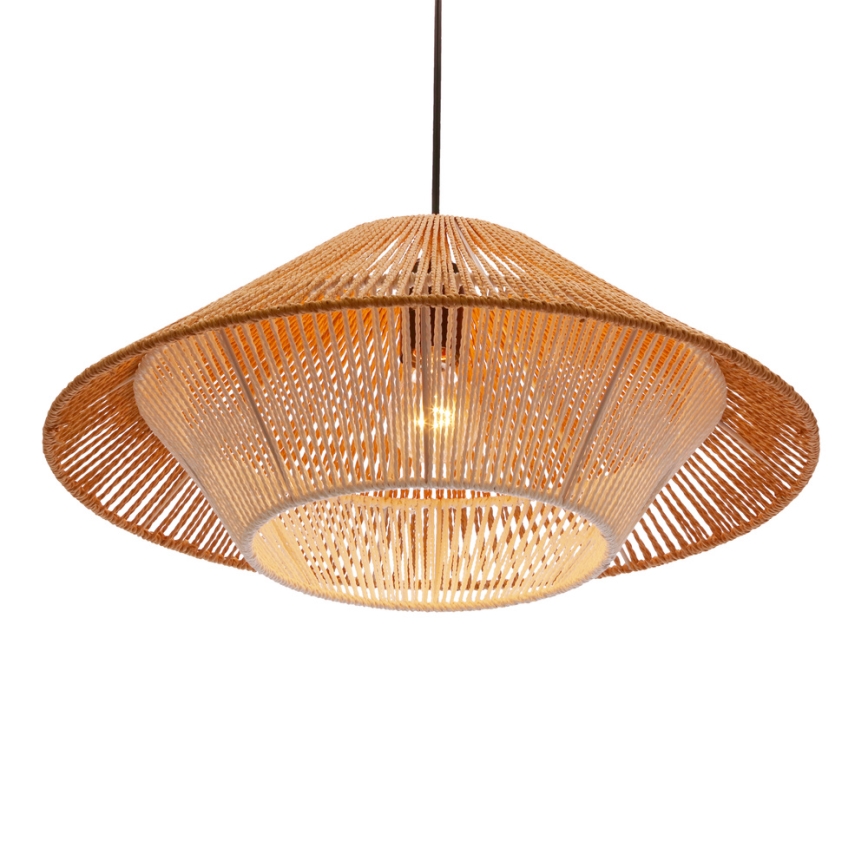 Pendelleuchte AFRICA mit Kabelaufhängung 1xE27/40W/230V Ø 50 cm braun/creme