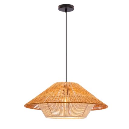 Pendelleuchte AFRICA mit Kabelaufhängung 1xE27/40W/230V Ø 50 cm braun/creme