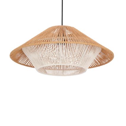 Pendelleuchte AFRICA mit Kabelaufhängung 1xE27/40W/230V Ø 50 cm braun/creme