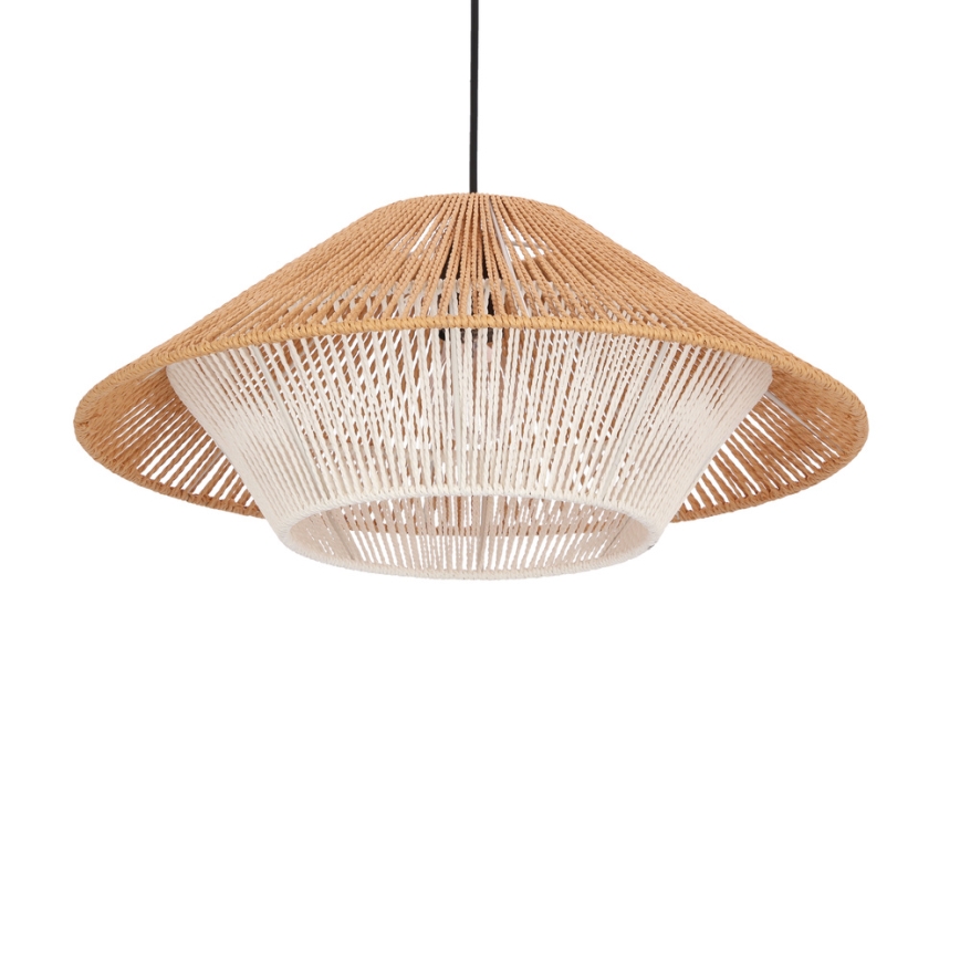 Pendelleuchte AFRICA mit Kabelaufhängung 1xE27/40W/230V Ø 50 cm braun/creme