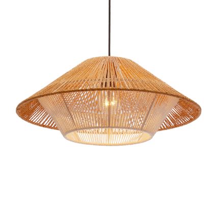 Pendelleuchte AFRICA mit Kabelaufhängung 1xE27/40W/230V Ø 50 cm braun/creme