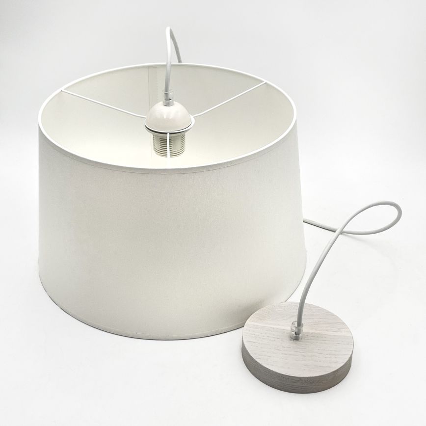 Pendelleuchte AIDA, 1x E27/60W/230V, Ø 35 cm, Eiche/Weiß