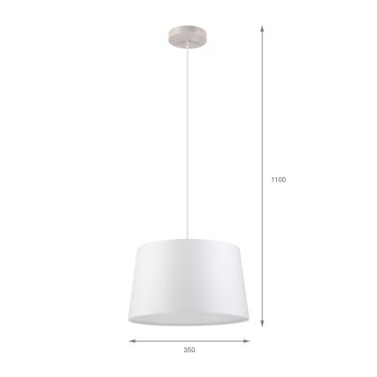 Pendelleuchte AIDA, 1x E27/60W/230V, Ø 35 cm, Eiche/Weiß