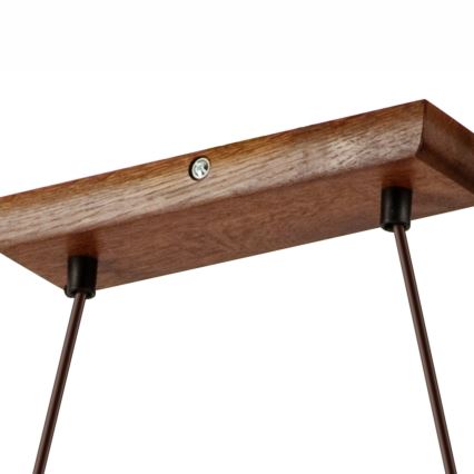 Pendelleuchte AIDA an Kabel, 2xE27/60W/230V, Ø 35 cm, Eiche/Nussbaum