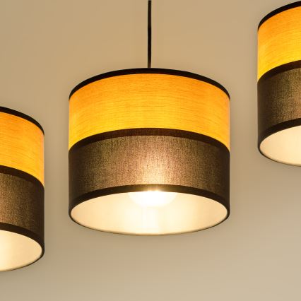 Pendelleuchte ALBA 3xE27/15W/230V schwarz/braun