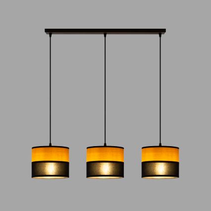 Pendelleuchte ALBA 3xE27/15W/230V schwarz/braun