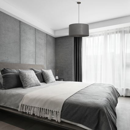 Pendelleuchte ALBA an Kabel, 1x E27, 15 W, 230 V, Ø 45 cm, grau