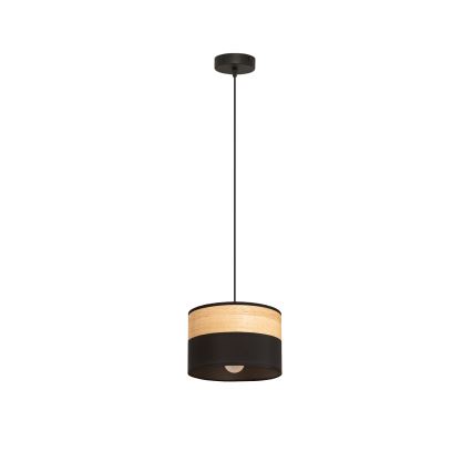 Pendelleuchte ALBA an Kabel 1xE27/15W/230V Ø 20 cm schwarz/braun