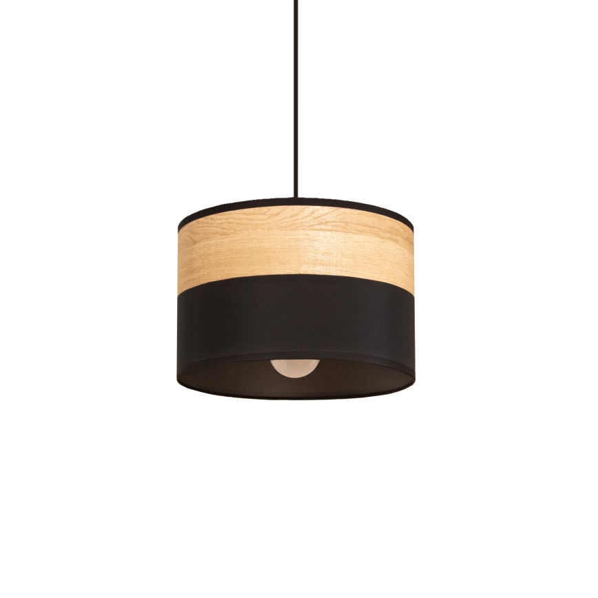 Pendelleuchte ALBA an Kabel 1xE27/15W/230V Ø 20 cm schwarz/braun