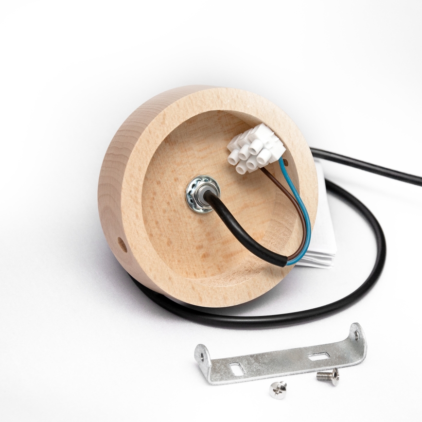 Pendelleuchte ALBA an Kabel 1xE27/15W/230V Ø 45 cm schwarz/braun