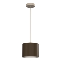 Pendelleuchte am Kabel ARDEN 1xE27/15W/230V Ø 18 cm beige/braun