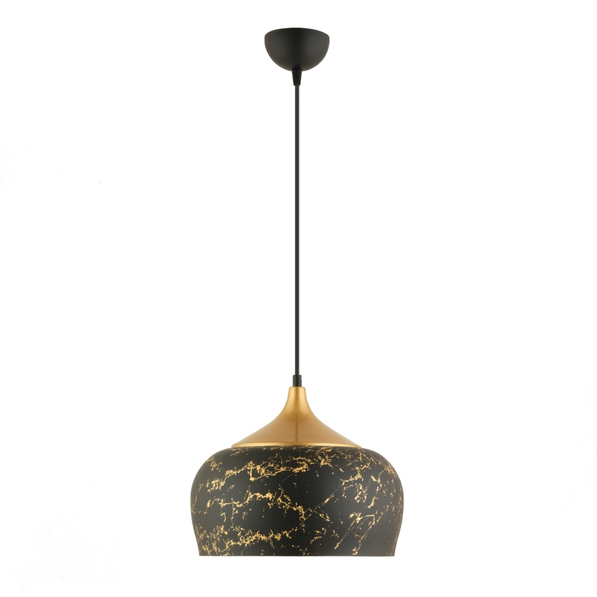 Pendelleuchte an Drahtseil MONZA 1xE27/40W/230V Ø 30 cm schwarz/bronze