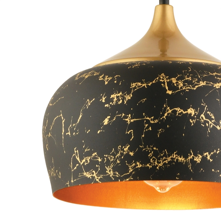 Pendelleuchte an Drahtseil MONZA 1xE27/40W/230V Ø 30 cm schwarz/bronze