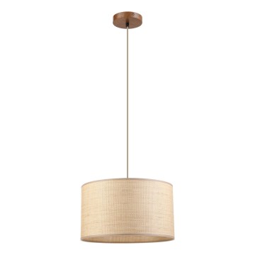 Pendelleuchte an Kabel AIDA 1xE27/15W/230V Ø 35 cm Eiche/Raffia