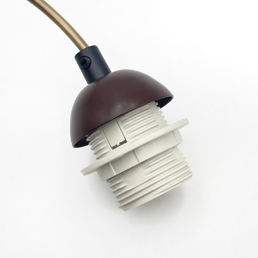 Pendelleuchte an Kabel AIDA 1xE27/60W/230V Ø 25 cm Eiche/Braun/Weiß