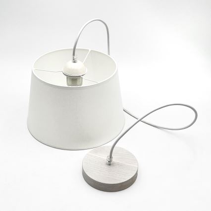 Pendelleuchte an Kabel AIDA 1xE27/60W/230V Ø 25 cm Eiche/Weiß