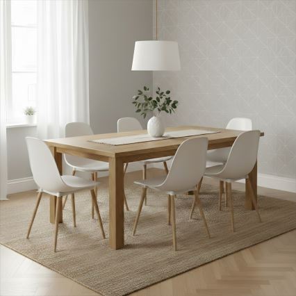 Pendelleuchte an Kabel AIDA 1xE27/60W/230V Ø 35 cm Eiche/Braun/Weiß