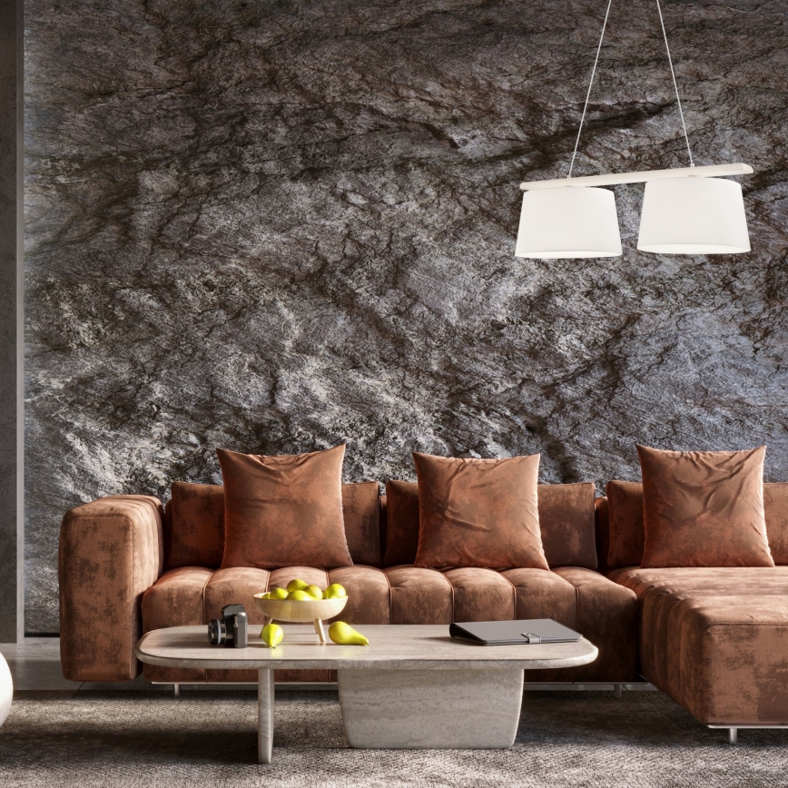 Pendelleuchte an Kabel AIDA 2xE27/60W/230V Ø 35 cm Eiche/Weiß