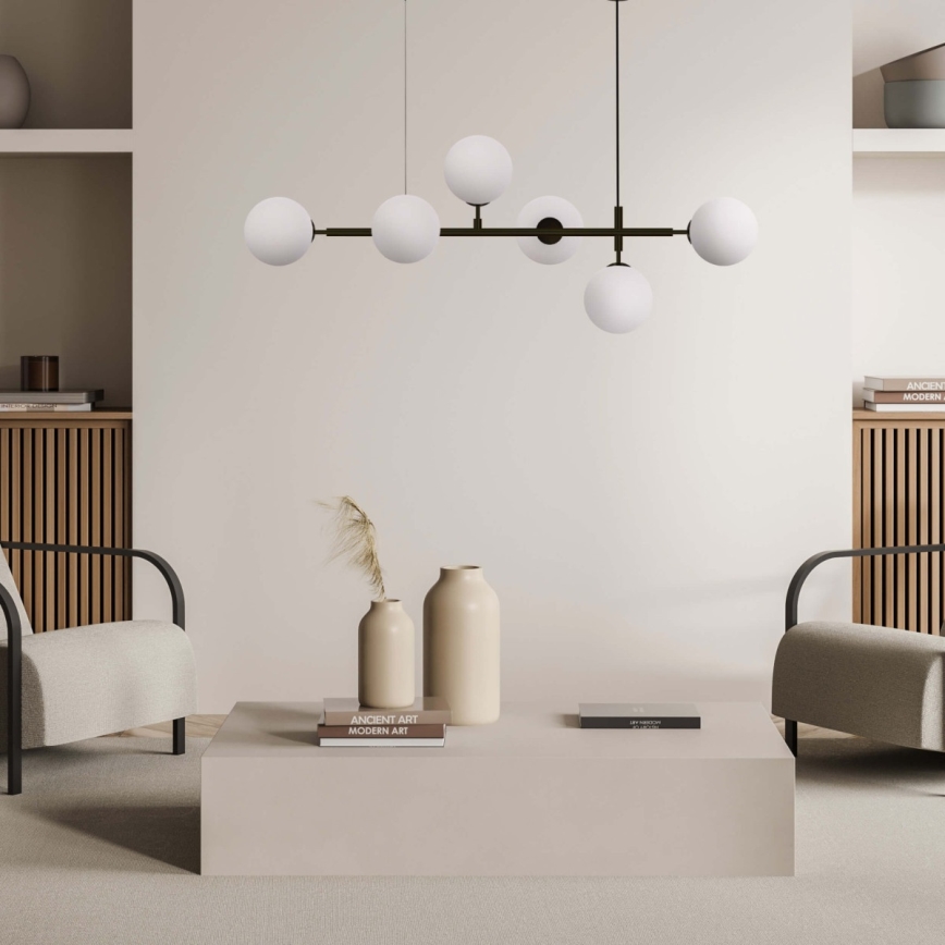 Pendelleuchte an Kabel ALISA 6xE14/40W/230V schwarz