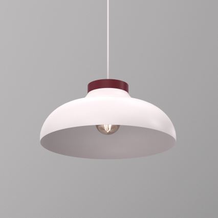 Pendelleuchte an Kabel BASCA 1xE27/15W/230V cremefarben/Bordeaux