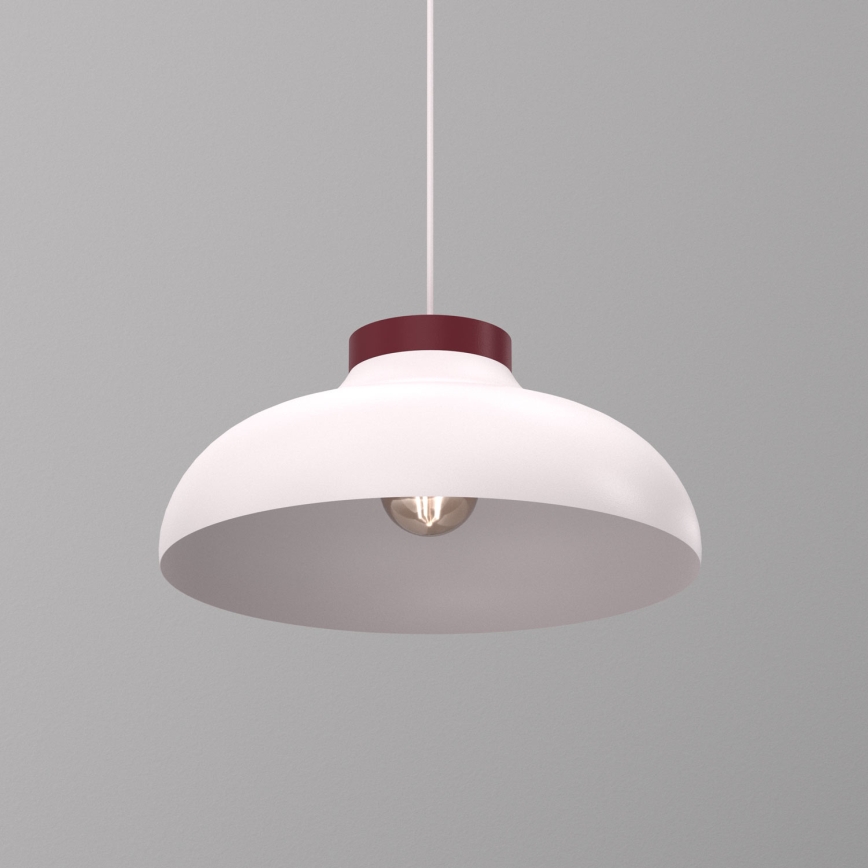 Pendelleuchte an Kabel BASCA 1xE27/15W/230V cremefarben/Bordeaux