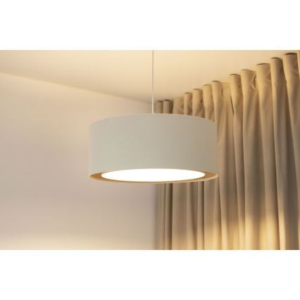 Pendelleuchte an Kabel BOHO TRINITI 1xE27/60W/230V Ø 50 cm cremefarben