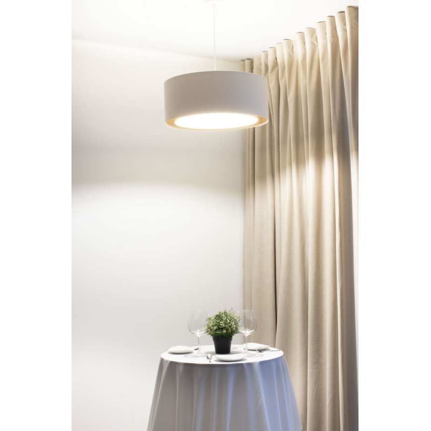 Pendelleuchte an Kabel BOHO TRINITI 1xE27/60W/230V Ø 50 cm cremefarben
