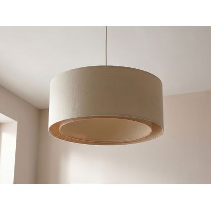 Pendelleuchte an Kabel BOHO TRINITI 1xE27/60W/230V Ø 50 cm cremefarben