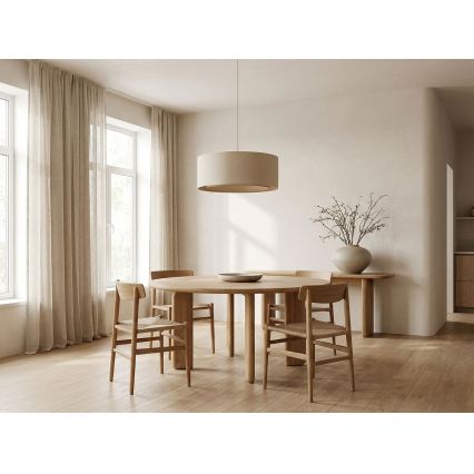 Pendelleuchte an Kabel BOHO TRINITI 1xE27/60W/230V Ø 50 cm cremefarben