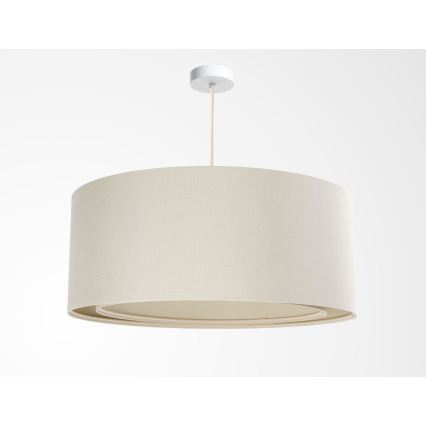Pendelleuchte an Kabel BOHO TRINITI 1xE27/60W/230V Ø 50 cm cremefarben