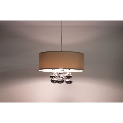 Pendelleuchte an Kabel BUBBLE 1xE27/60W/230V Ø 40 cm beige