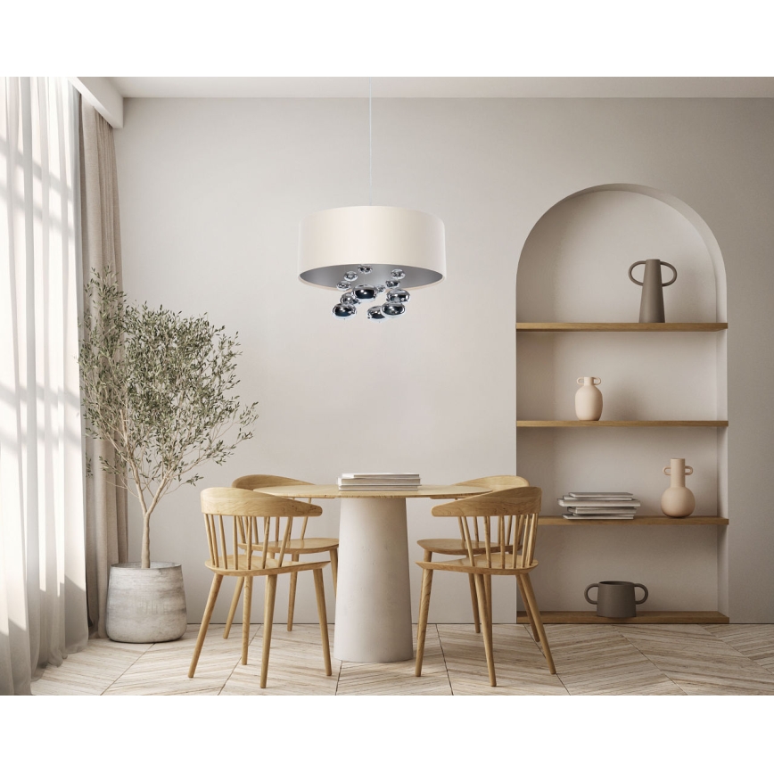 Pendelleuchte an Kabel BUBBLE 1xE27/60W/230V Ø 40 cm beige