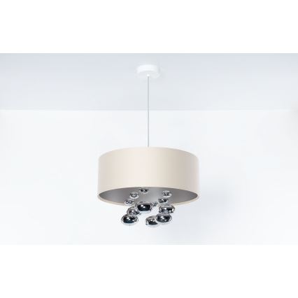 Pendelleuchte an Kabel BUBBLE 1xE27/60W/230V Ø 40 cm beige
