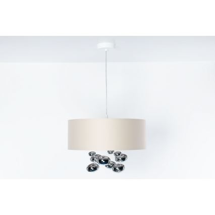 Pendelleuchte an Kabel BUBBLE 1xE27/60W/230V Ø 40 cm beige