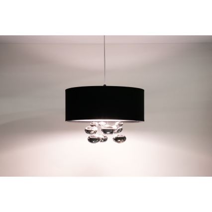 Pendelleuchte an Kabel BUBBLE 1xE27/60W/230V Ø 40 cm schwarz