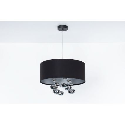 Pendelleuchte an Kabel BUBBLE 1xE27/60W/230V Ø 40 cm schwarz