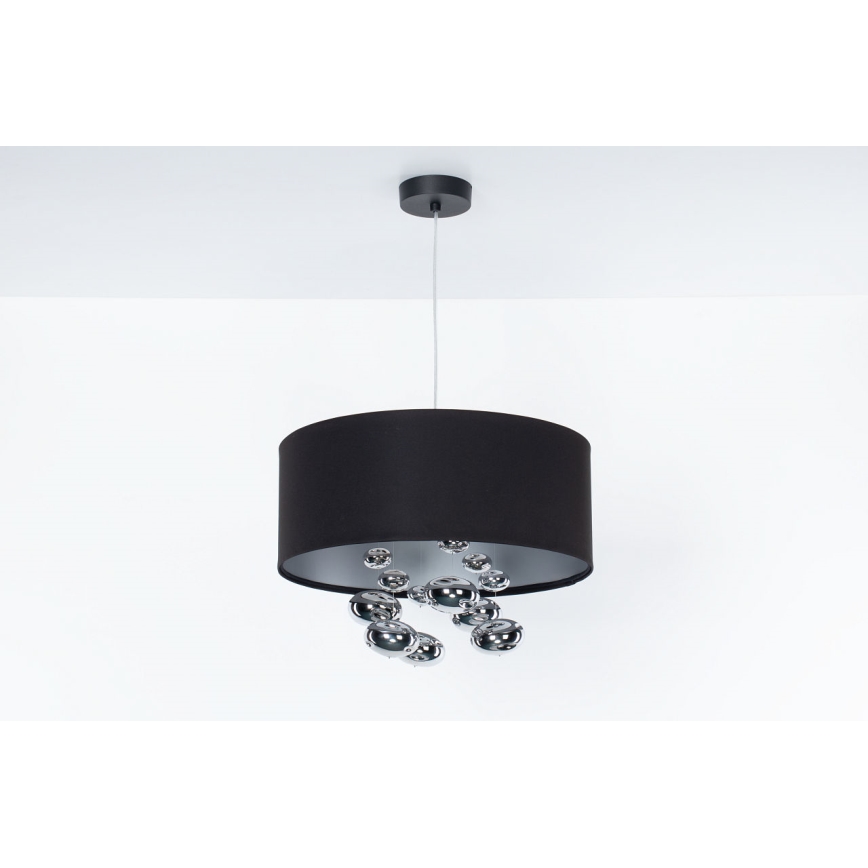 Pendelleuchte an Kabel BUBBLE 1xE27/60W/230V Ø 40 cm schwarz