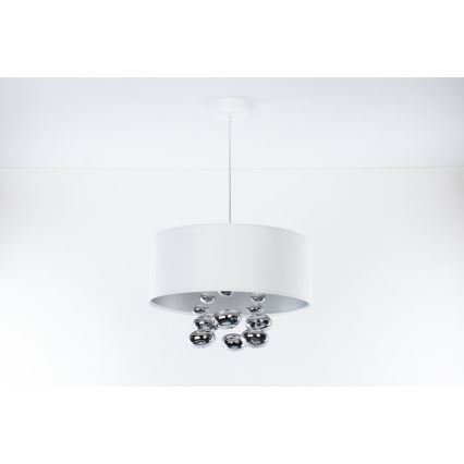 Pendelleuchte an Kabel BUBBLE 1xE27/60W/230V Ø 40 cm weiß