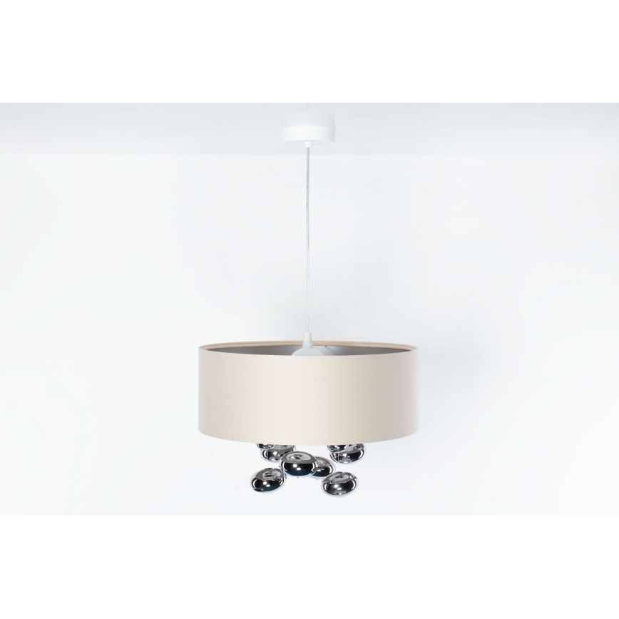 Pendelleuchte an Kabel BUBBLE 1xE27/60W/230V Ø 50 cm beige